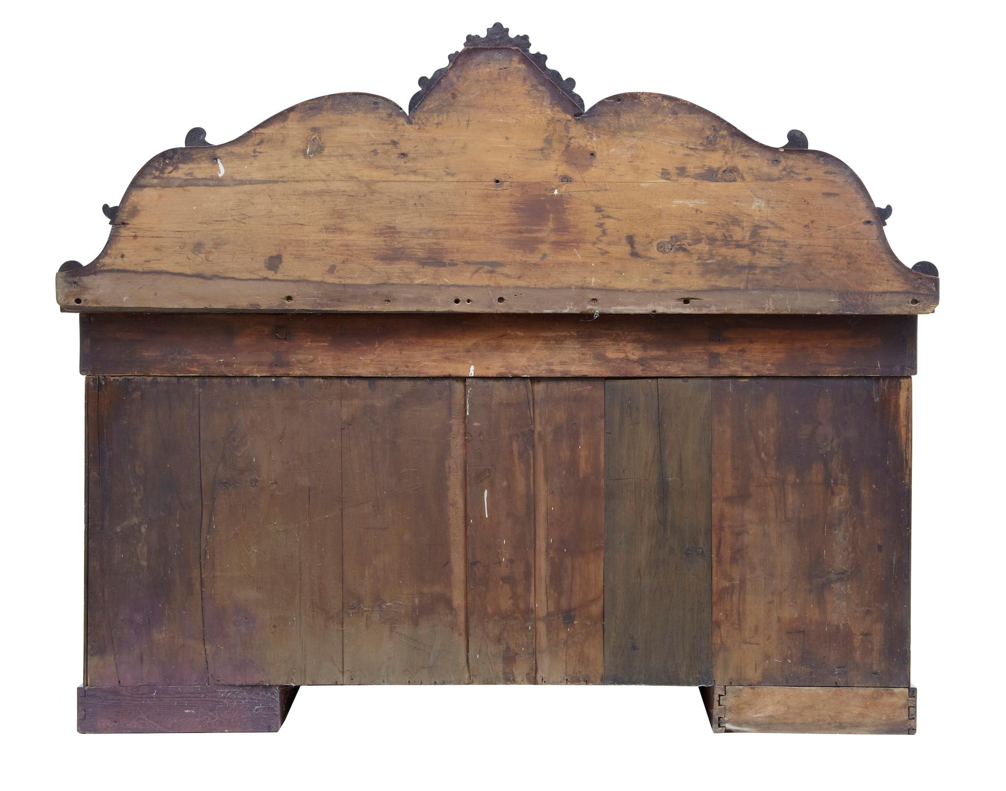 19th Century William IV Carved Mahogany Sideboard In Good Condition In Debenham, Suffolk