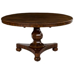19th Century William IV English Antique Circular Round Dining Table