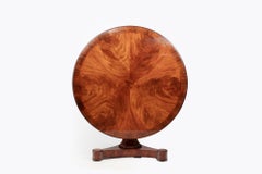19th Century William IV Feathered Mahogany Pod Table Stamped Gillington