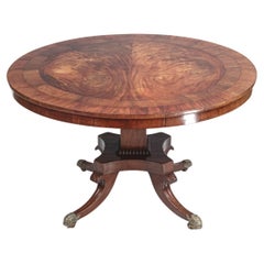 19th Century William IV Mahogany Circular Tip-up Centre Table