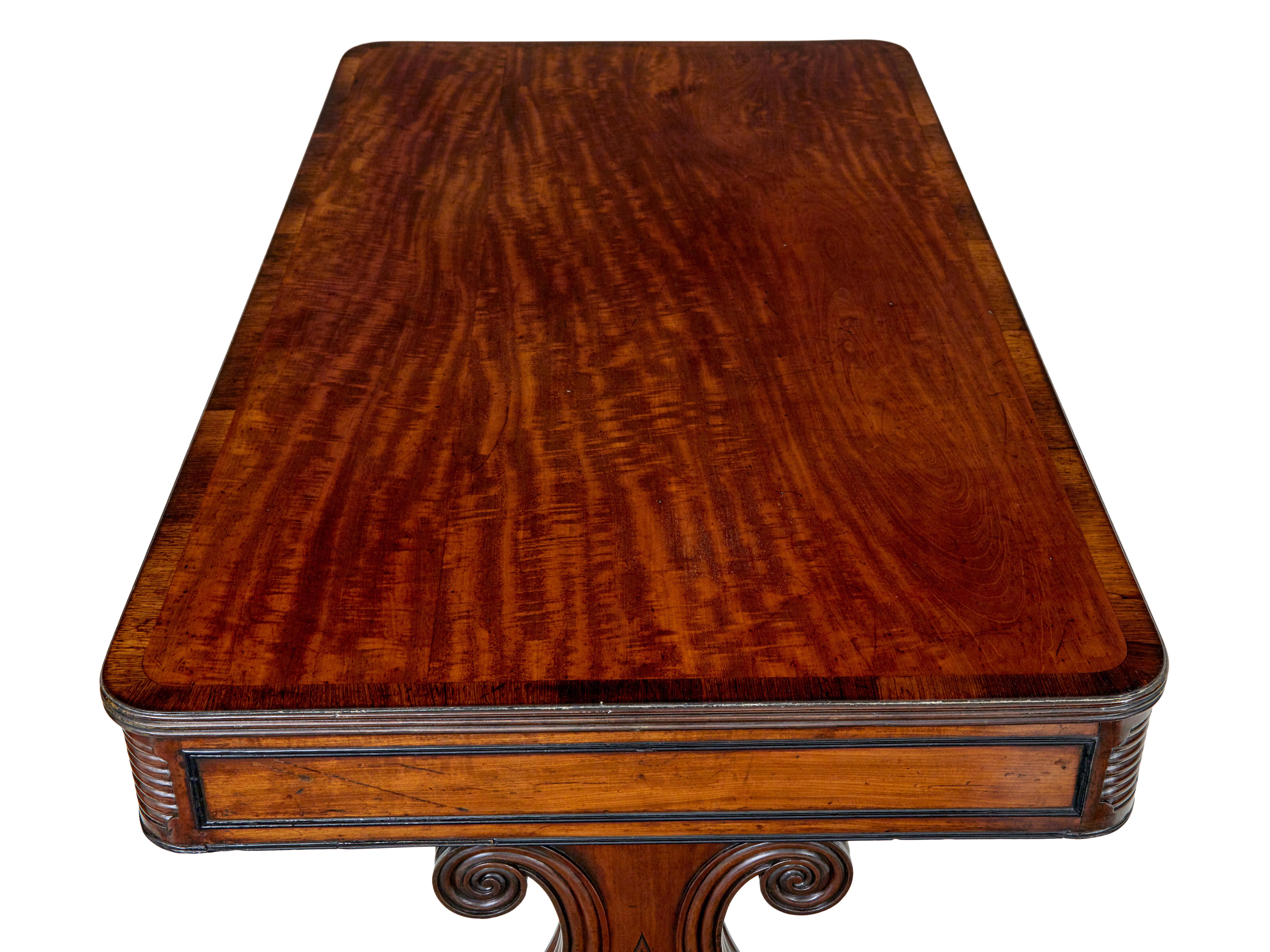 19th century William IV mahogany library desk For Sale 1