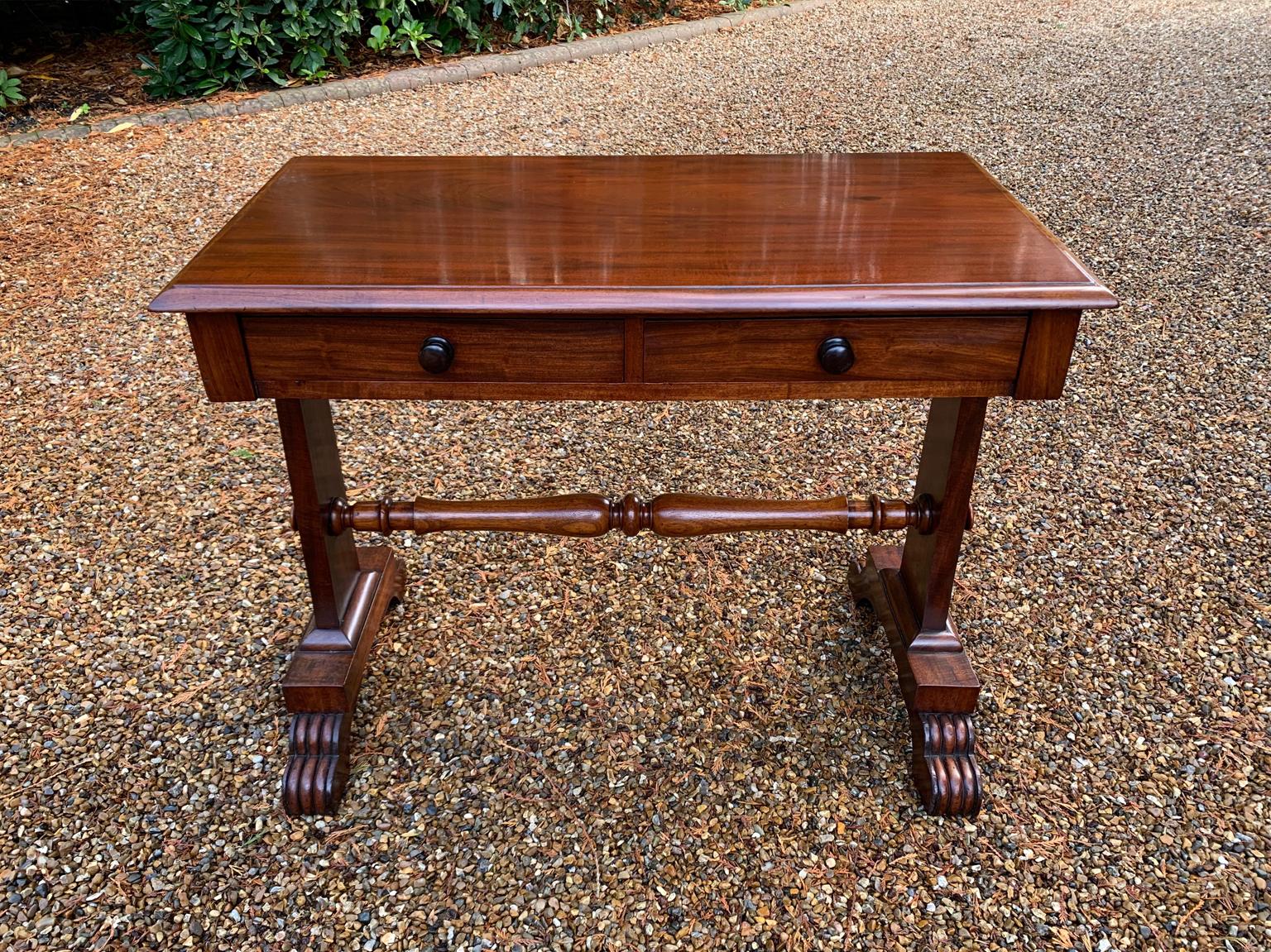 19th Century William IV Mahogany Library Table For Sale 1