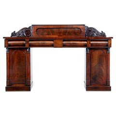 19th century William IV mahogany pedestal sideboard