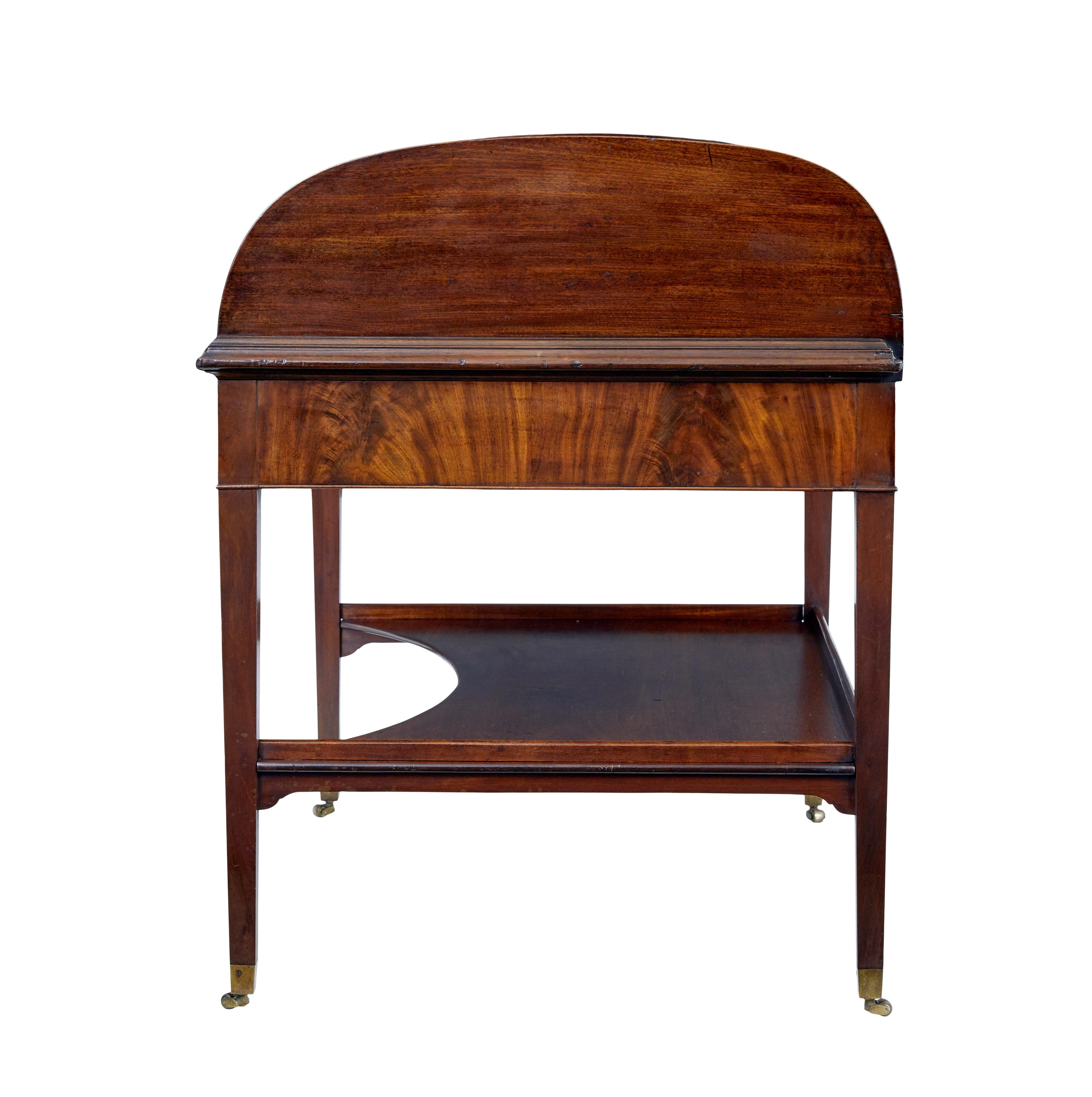 19th Century 19th century William IV mahogany roll top writing desk For Sale