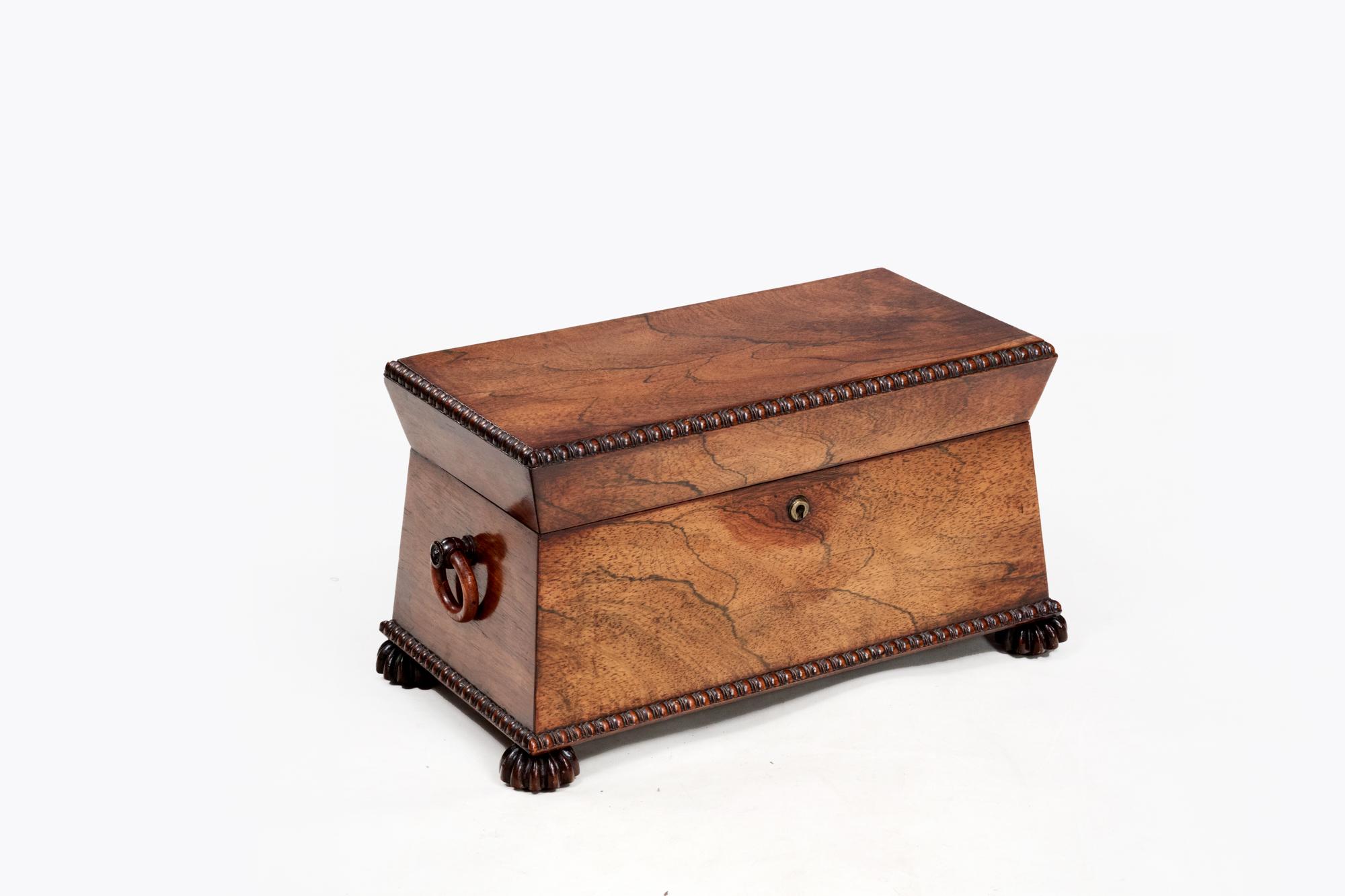 19th Century William IV Mahogany Tea Caddy In Excellent Condition For Sale In Dublin 8, IE