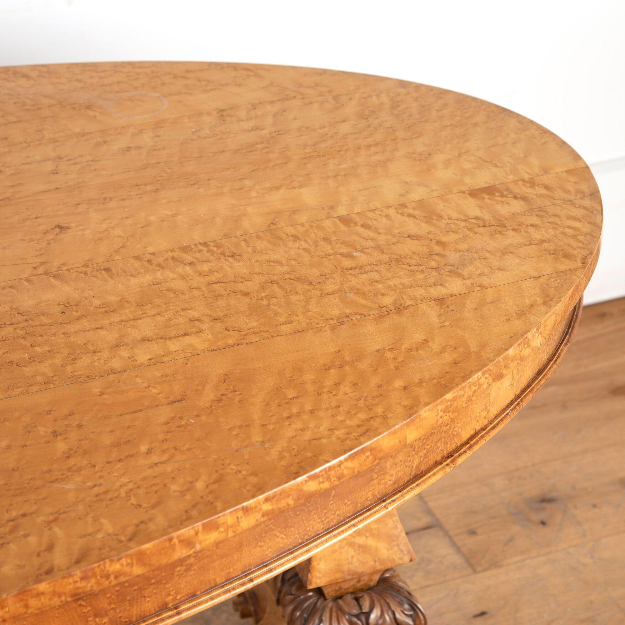 19th Century William IV Maple Centre Table For Sale 3