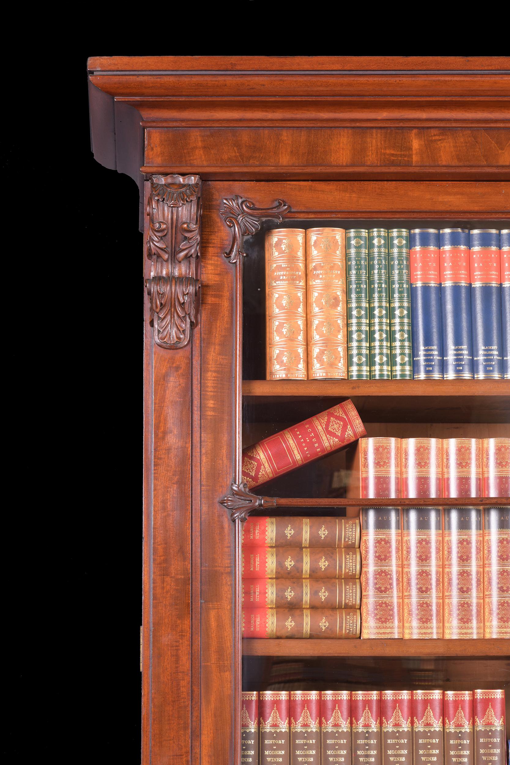 19th Century William IV Period Irish Cylinder Secretaire Bookcase For Sale 2