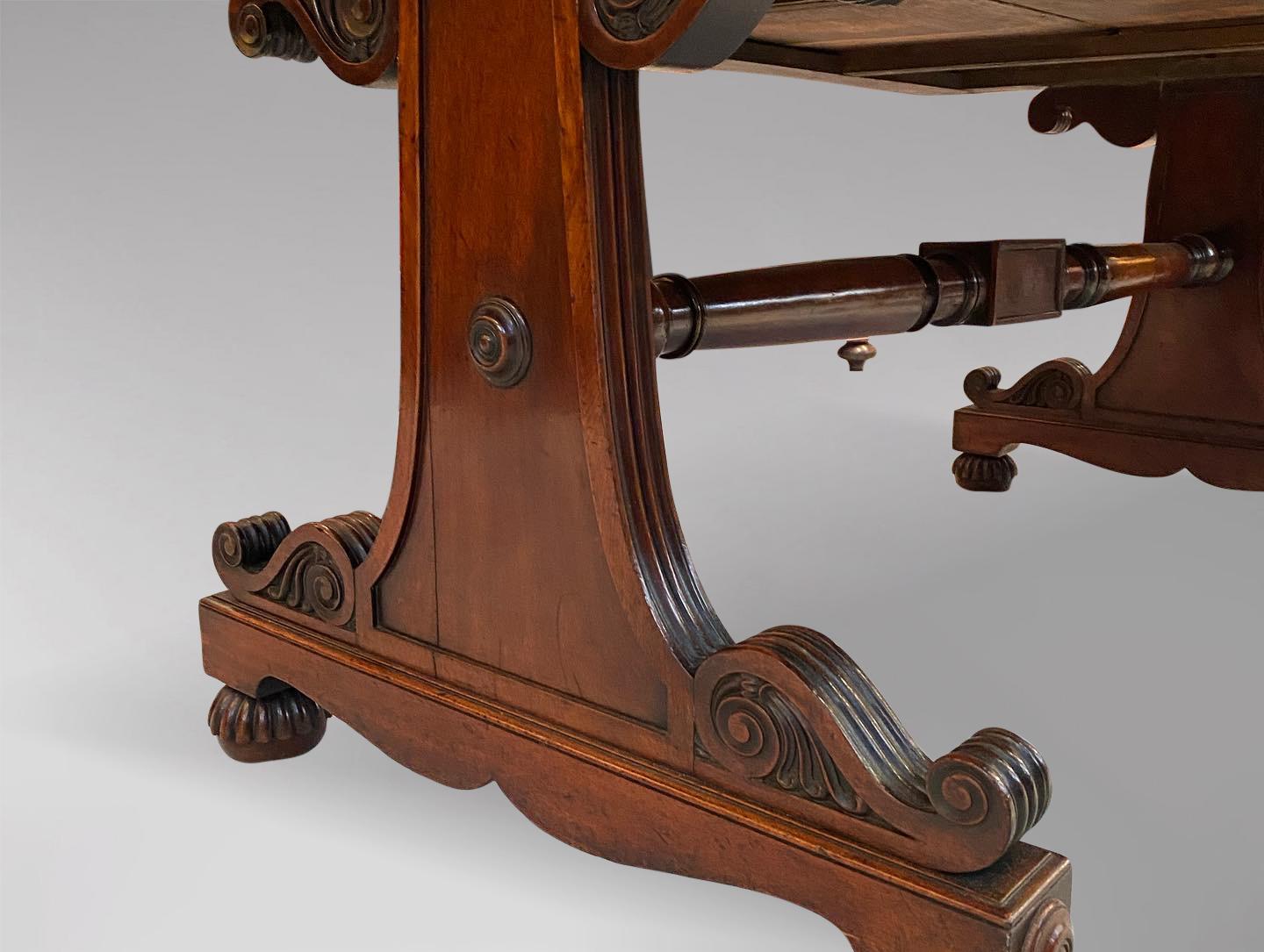 Polished 19th Century William IV Period Mahogany Partners Writing Table
