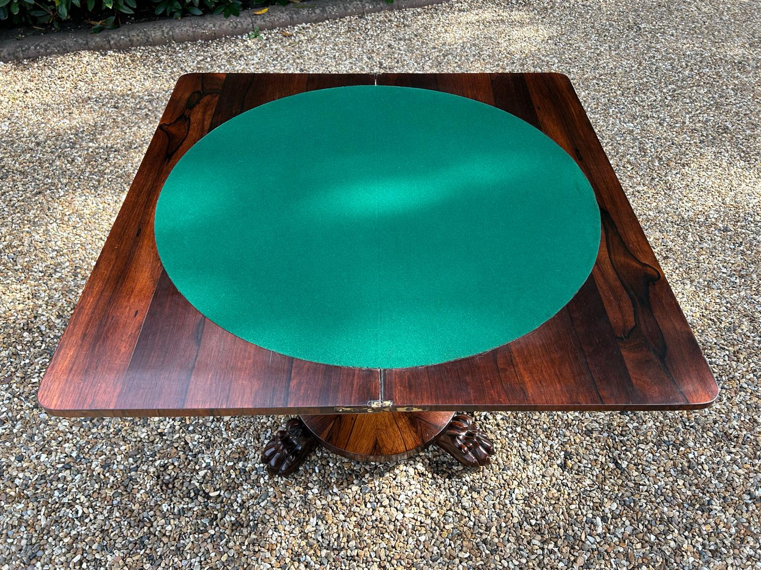 19th Century William IV Rosewood Card Table 5
