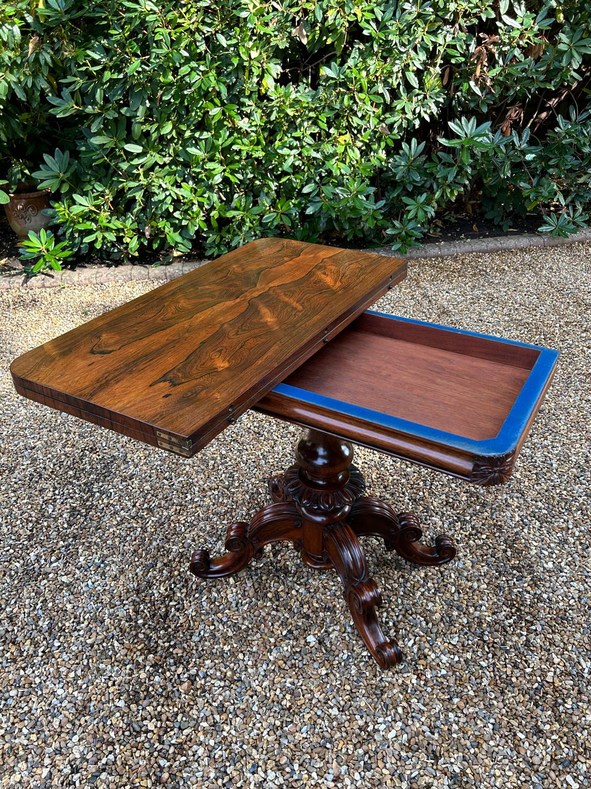 19th Century William IV Rosewood Card Table 5