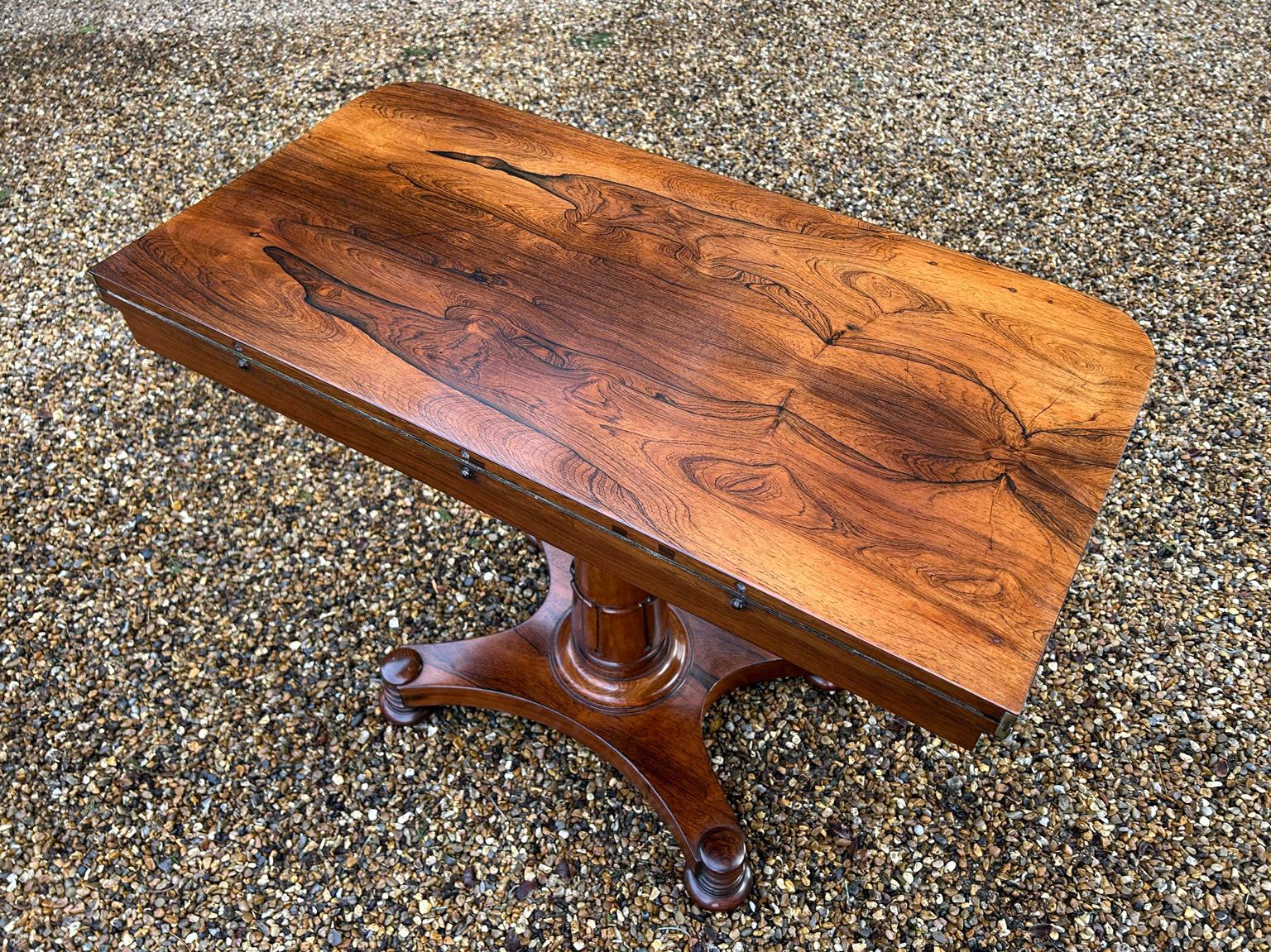 19th Century William IV Rosewood Card Table For Sale 6