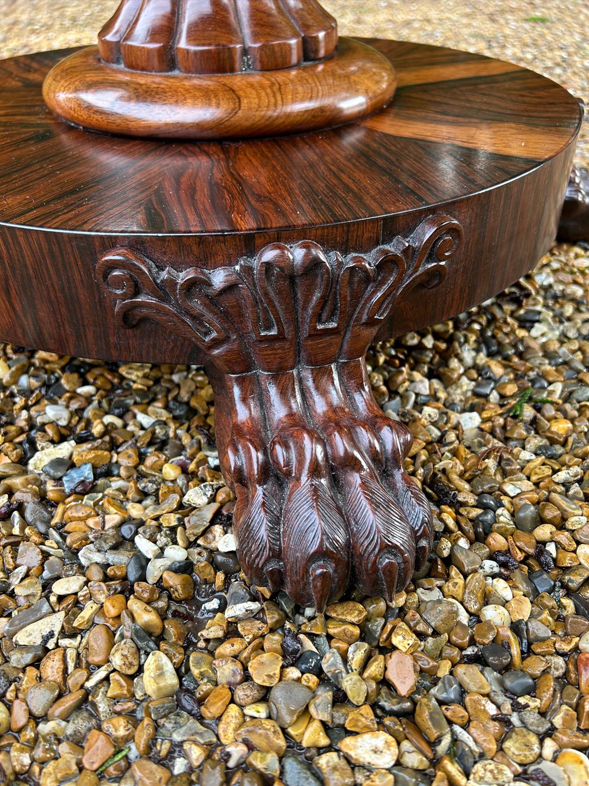 Table à cartes en bois de rose William IV du XIXe siècle en vente 4