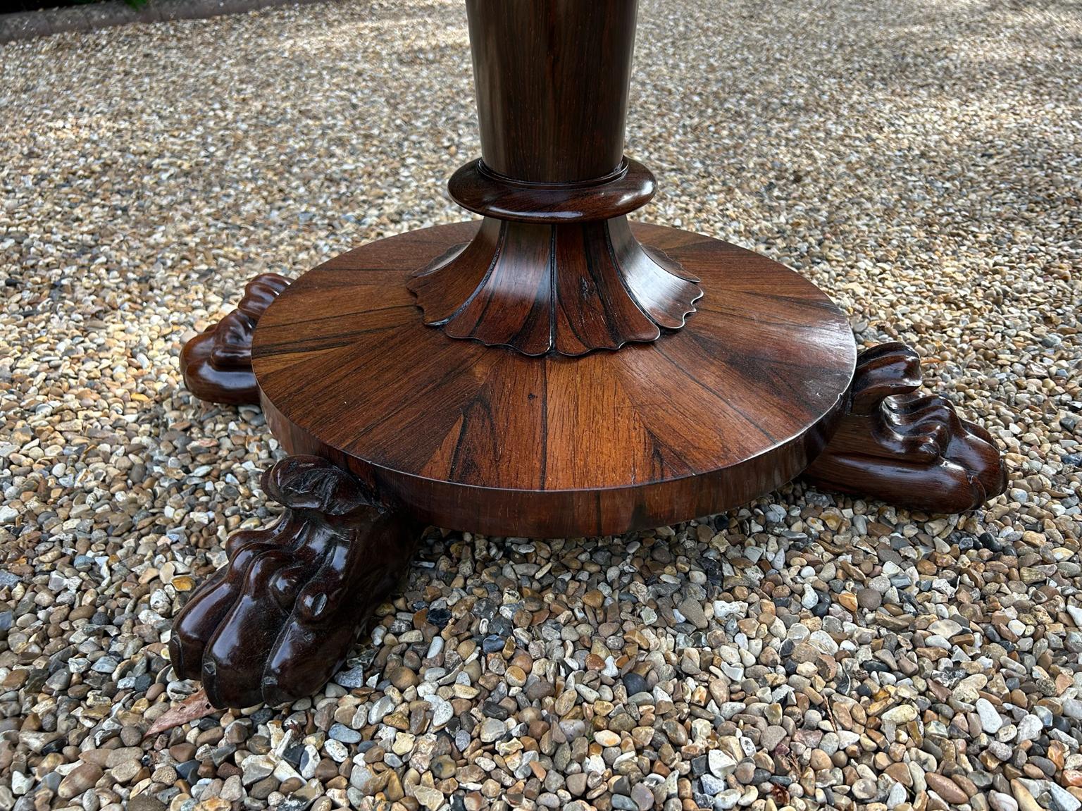 19th Century William IV Rosewood Card Table 7