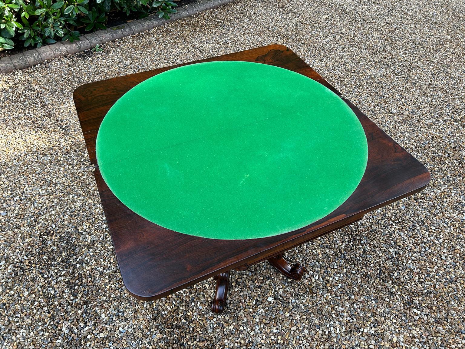 19th Century William IV Rosewood Card Table 7