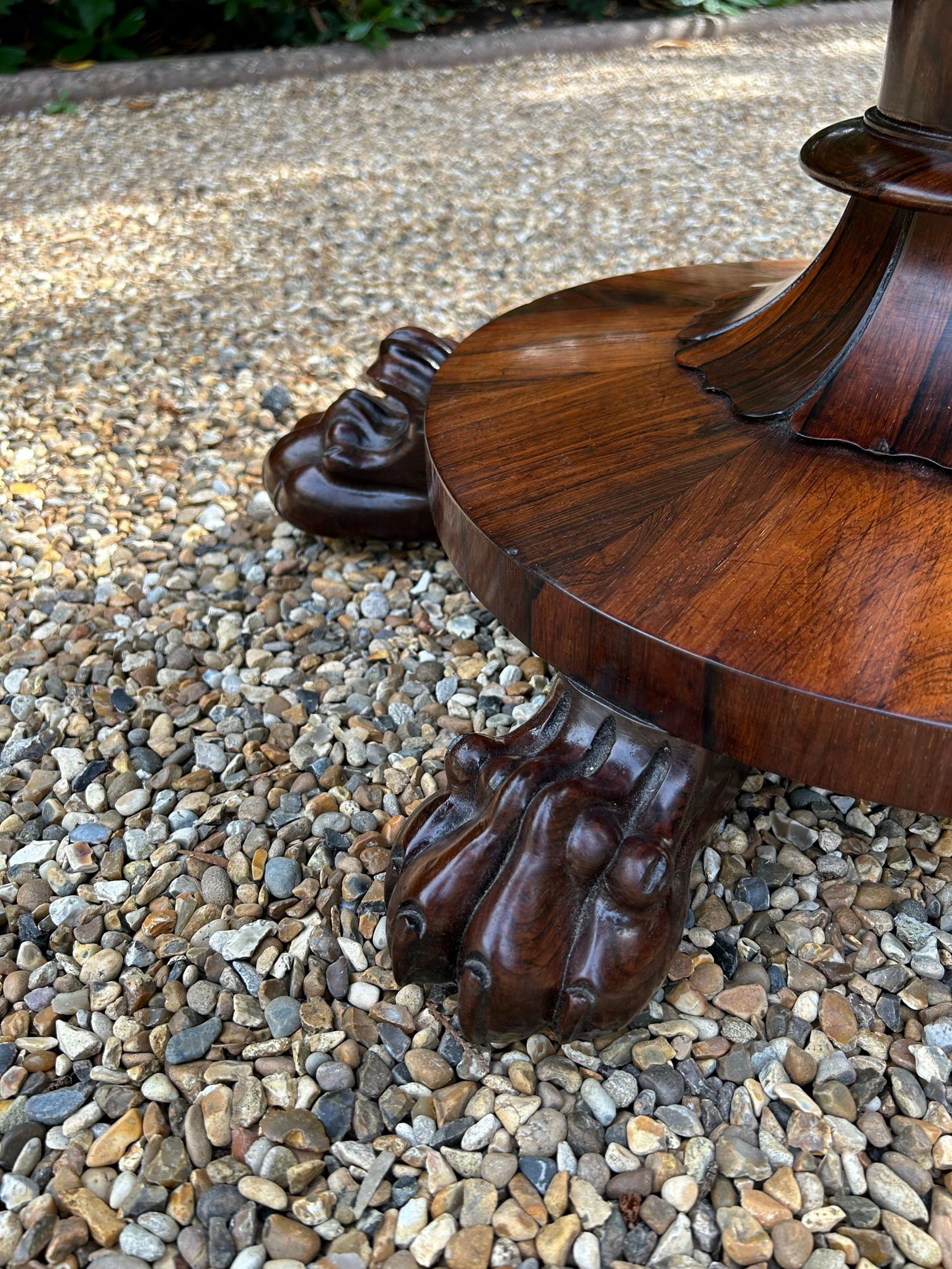19th Century William IV Rosewood Card Table 10