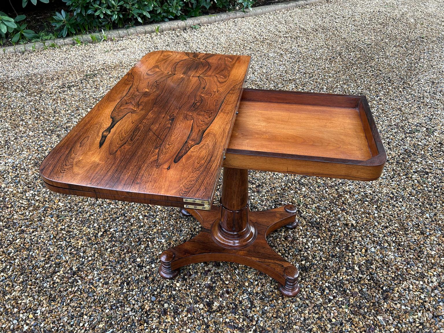 19th Century William IV Rosewood Card Table For Sale 1