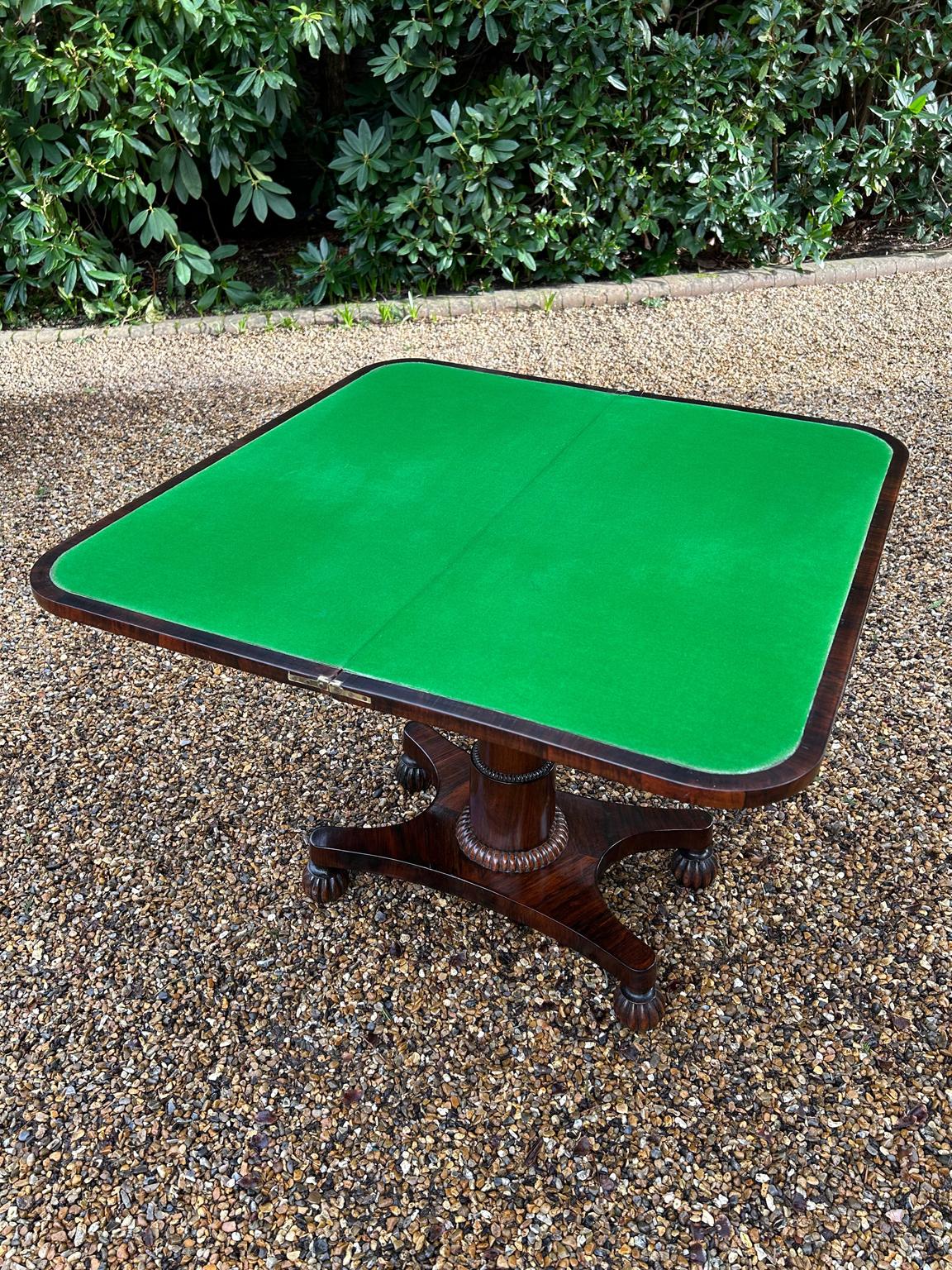 19th Century William IV Rosewood Card Table For Sale 3