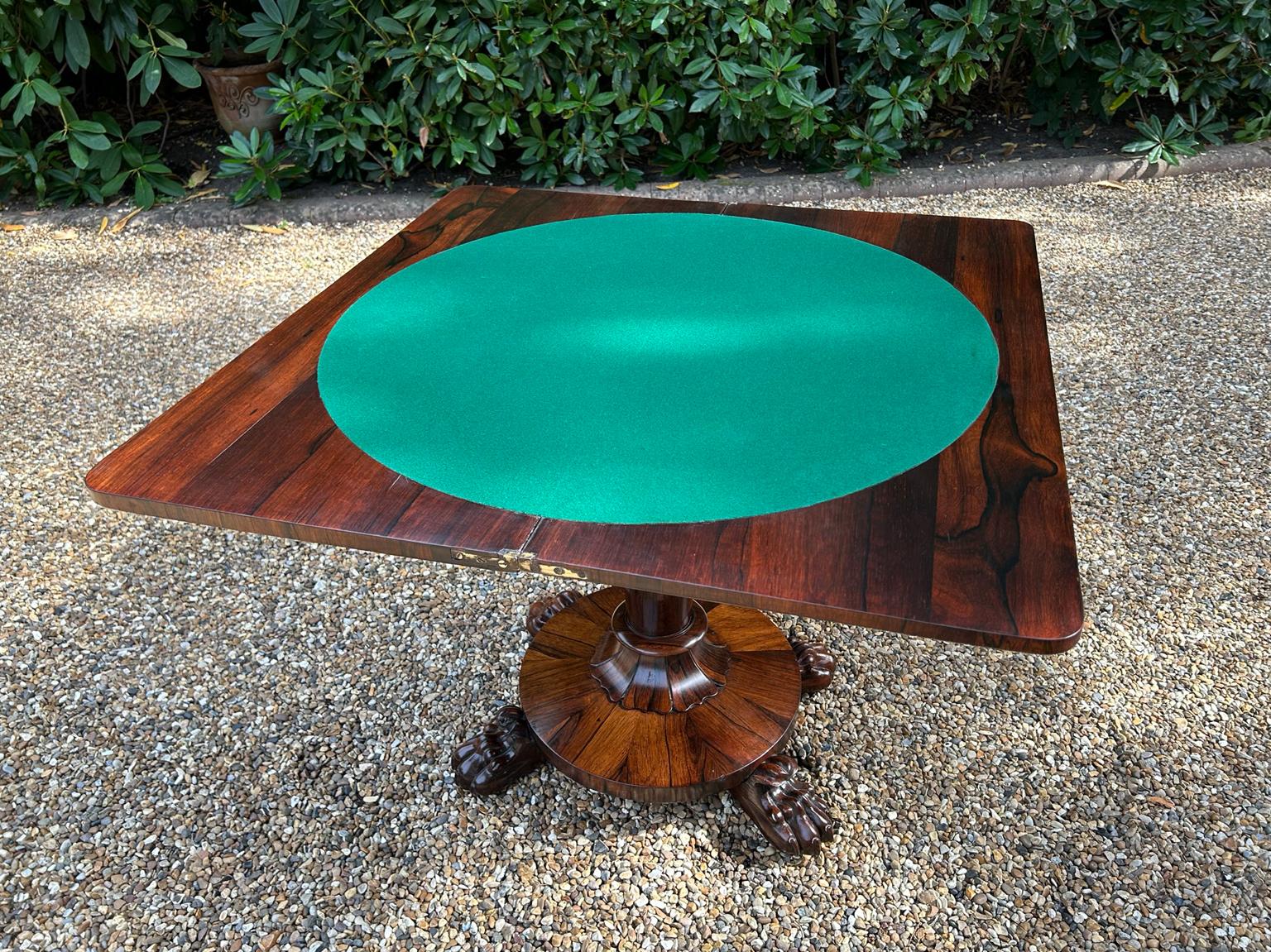 19th Century William IV Rosewood Card Table 4