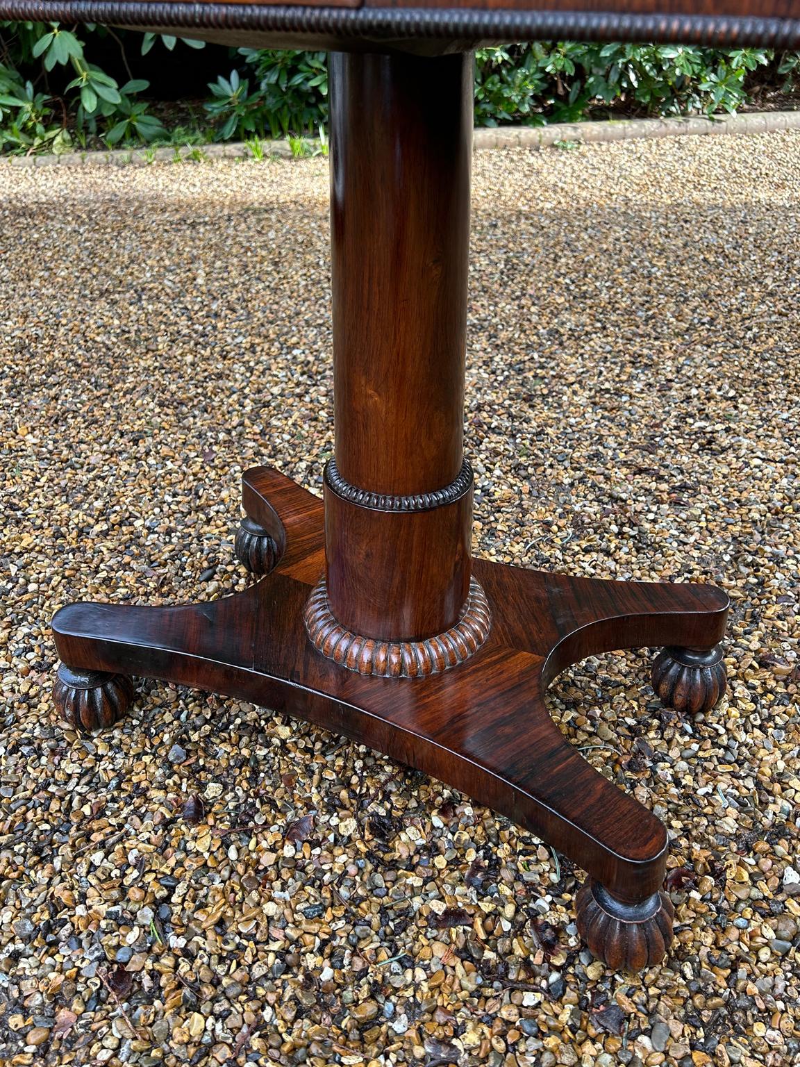 19th Century William IV Rosewood Card Table For Sale 4