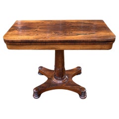 Used 19th Century William IV Rosewood Card Table