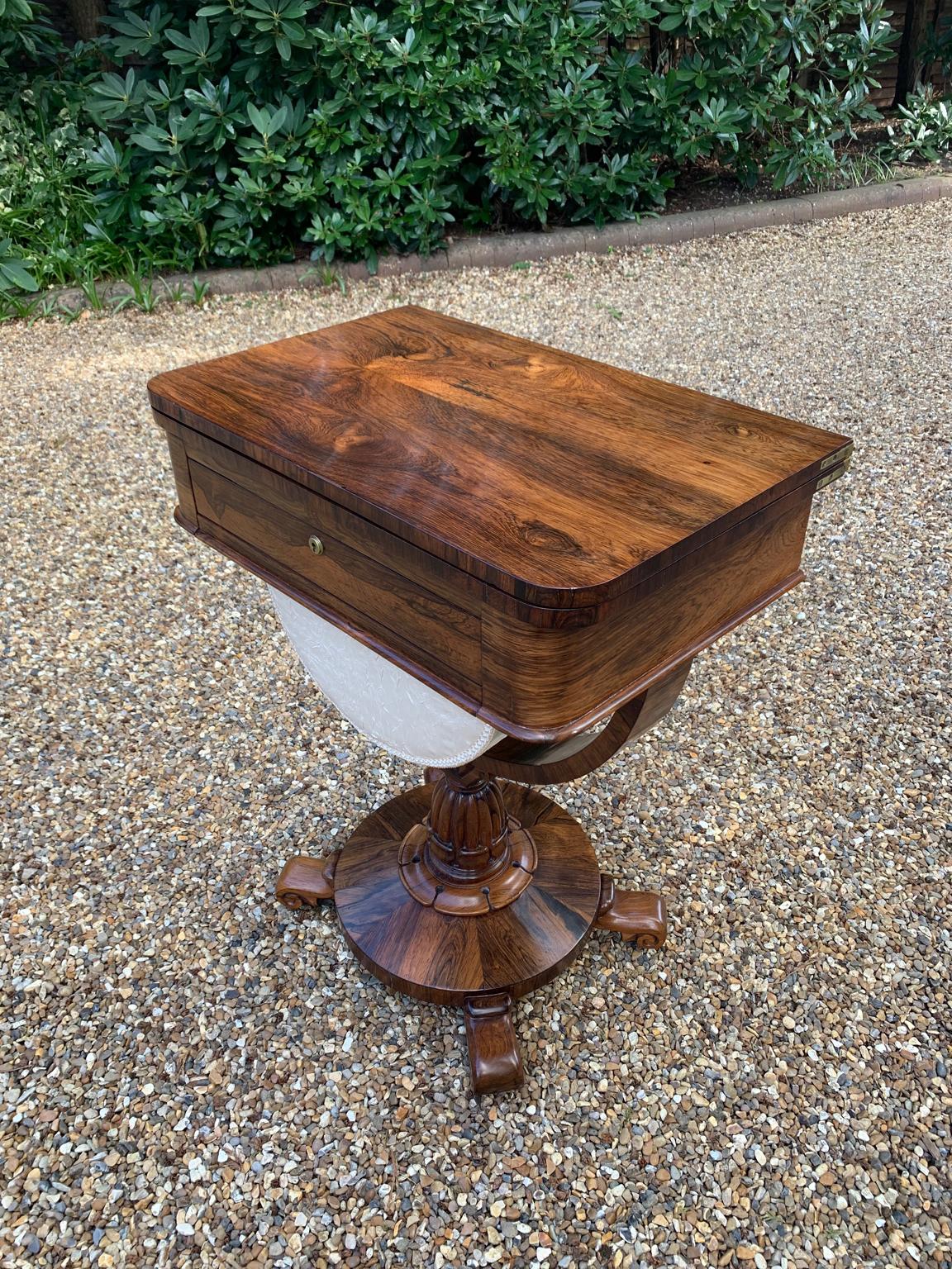 Hand-Crafted 19th Century William IV Rosewood Fold-Over Chess Table