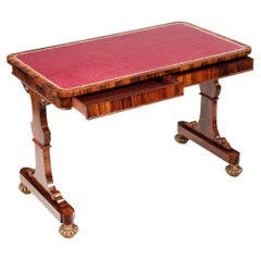 Table de bibliothèque en bois de rose William IV du 19ème siècle