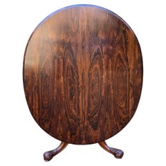 19. Jahrhundert William IV Rosewood Oval Tilt-Top Esstisch