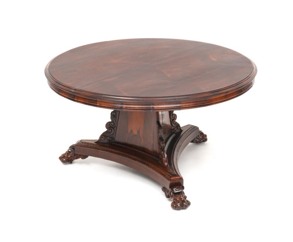 19th Century Regency Rosewood Pyramidal Base Center Table For Sale 5