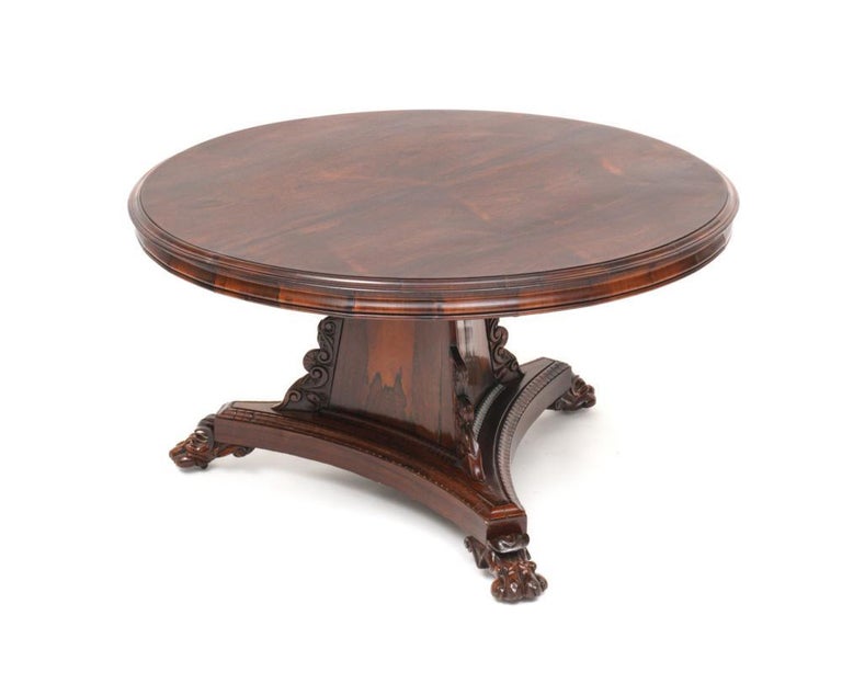 19th Century William IV Rosewood Pyramidal Base Center Table For Sale 4