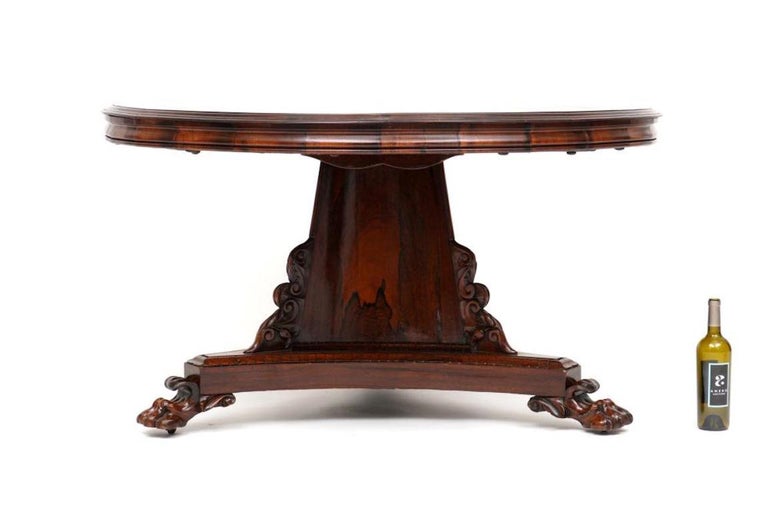 Regency 19th Century William IV Rosewood Pyramidal Base Center Table For Sale