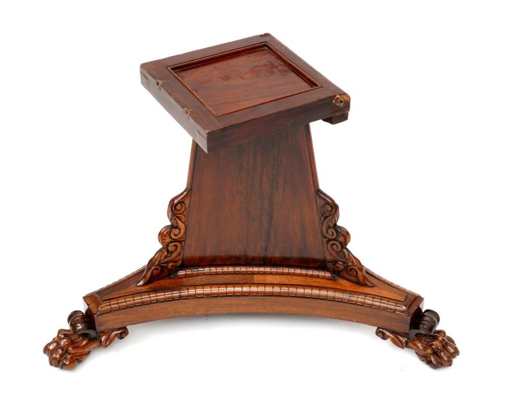 19th Century William IV Rosewood Pyramidal Base Center Table For Sale 3
