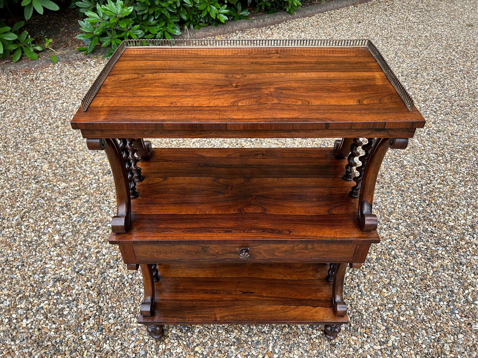 19th Century William IV Rosewood Whatnot In Good Condition In Richmond, Surrey