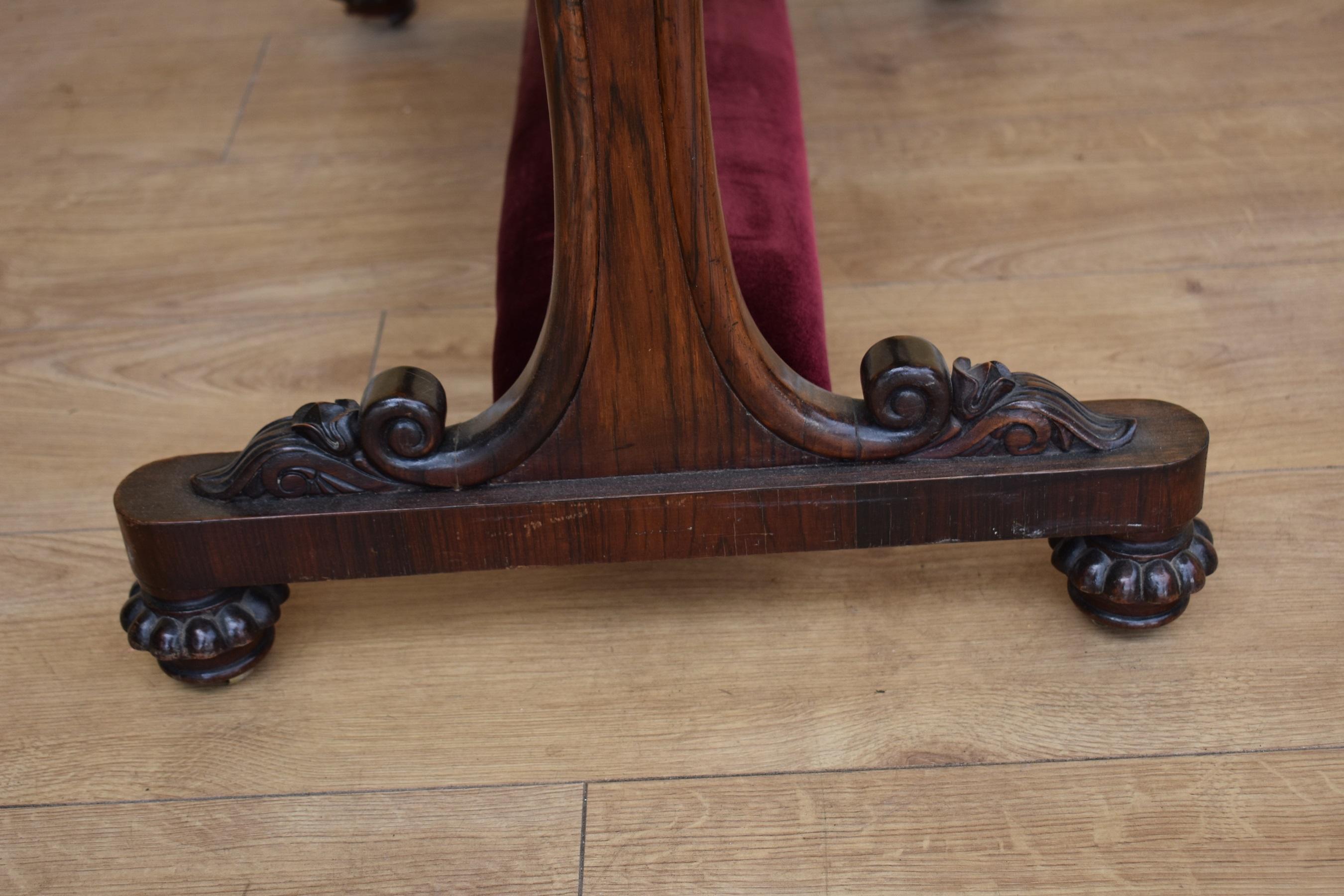 19th Century William IV Rosewood Writing Table For Sale 2