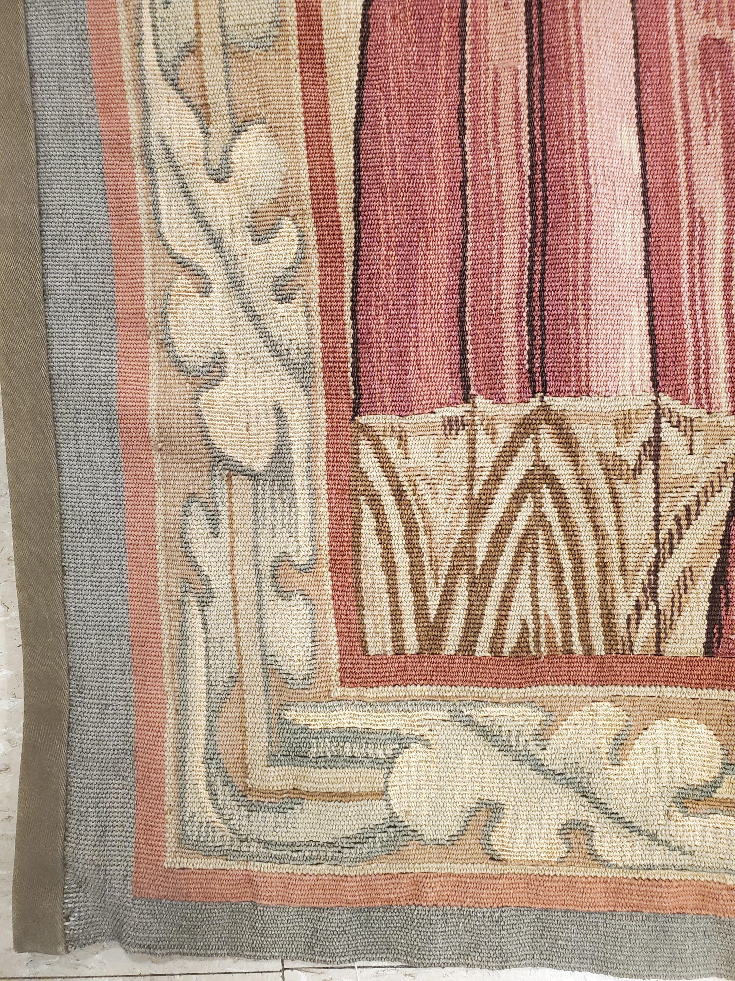 19th Century William Morris Style Tapestry, Handmade, Earth tones, Rust 3