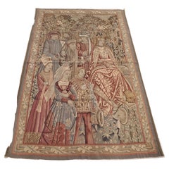 Arazzo in stile William Williams del XIX secolo, Fatto a mano, Tonalità della terra, Ruggine