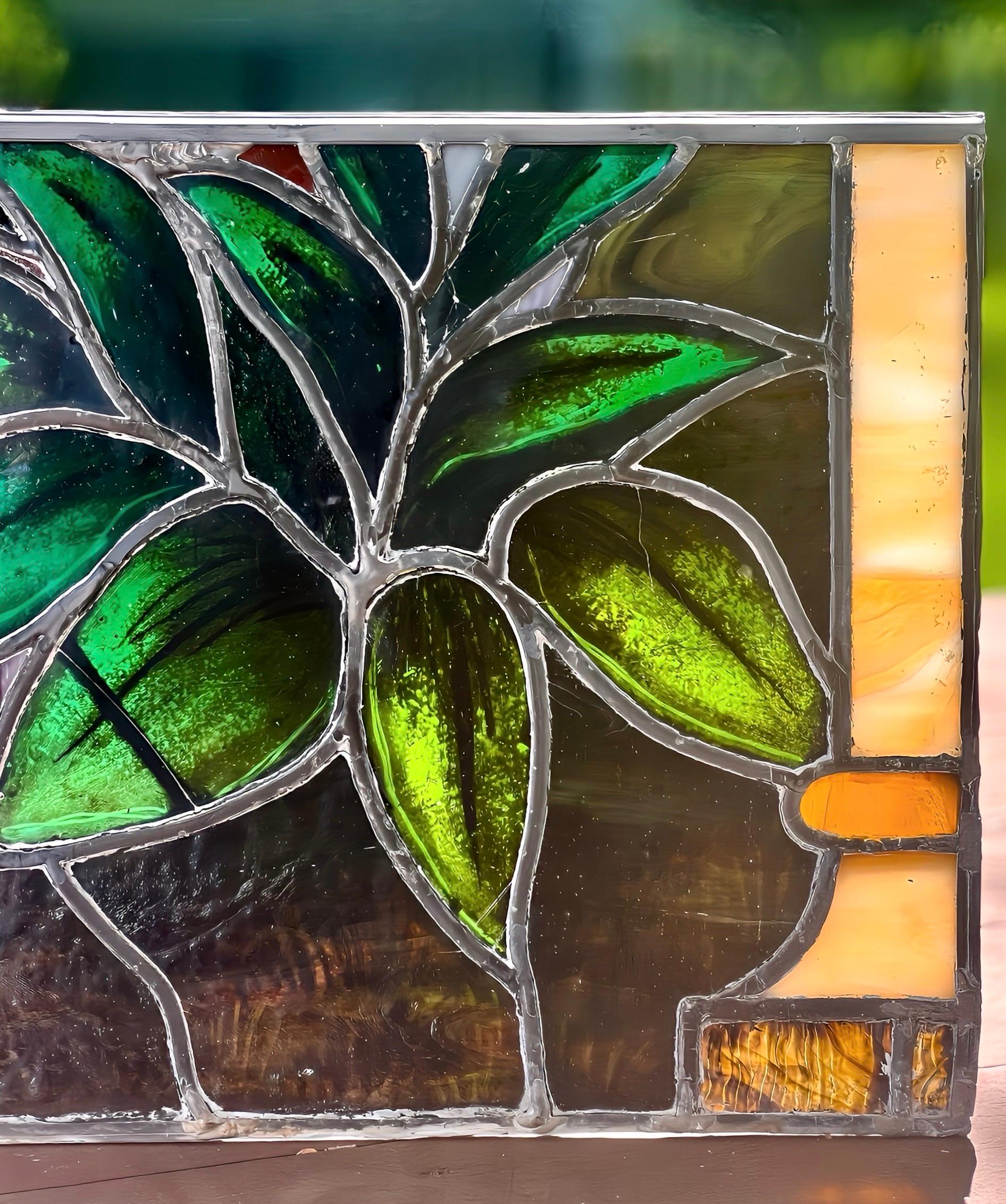 William Reith Buntglas- Kirchenfensterpaneel oder Transom aus dem 19. Jahrhundert im Angebot 5