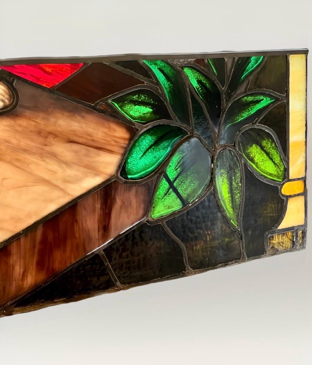 William Reith Buntglas- Kirchenfensterpaneel oder Transom aus dem 19. Jahrhundert (Spätes 19. Jahrhundert) im Angebot