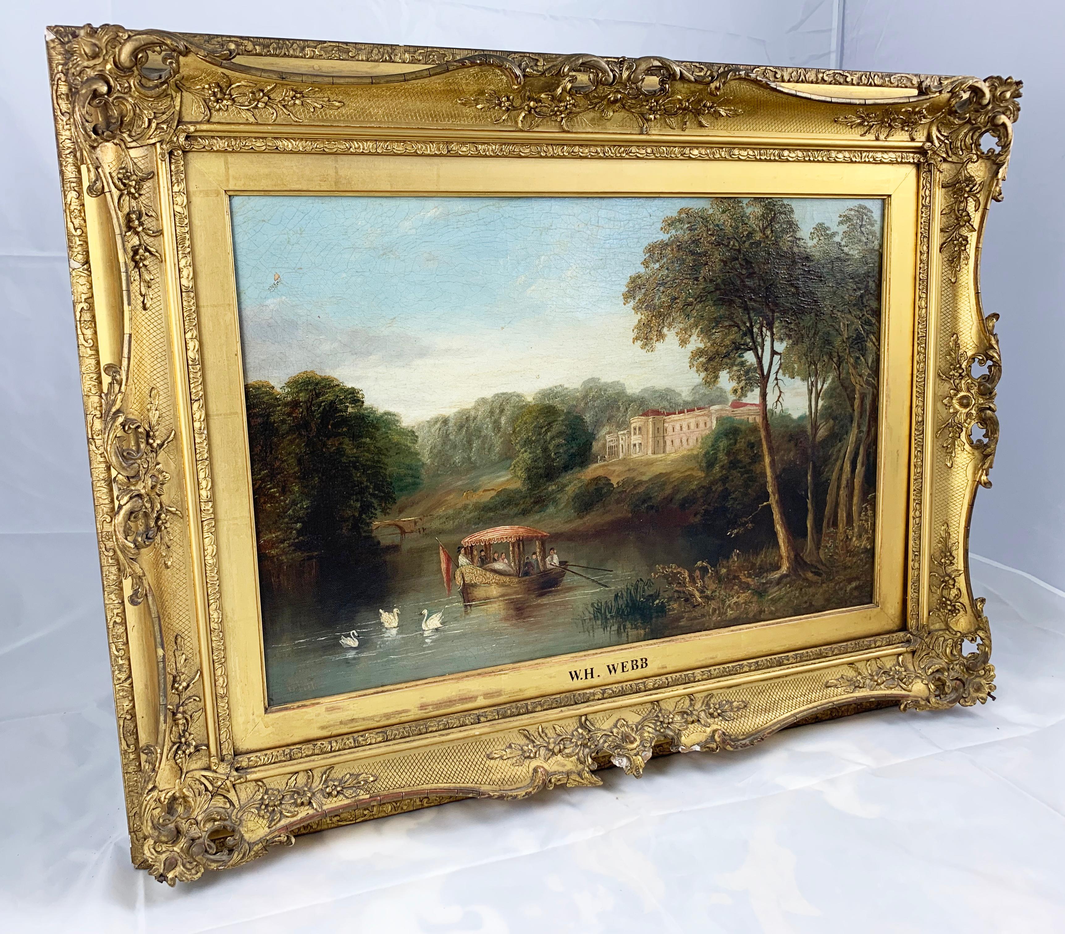 19th Century William Webb Oil Painting on Canvas Landscape In Good Condition In London, GB
