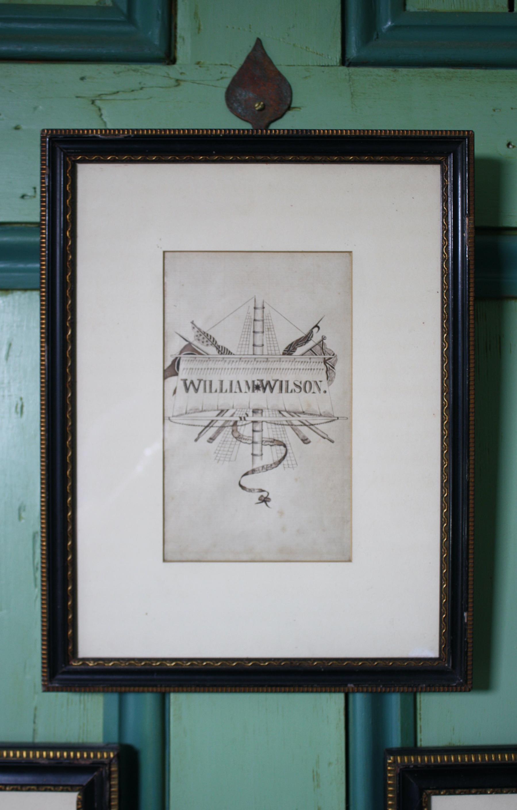 19th Century William Wilson, Sailors Folk Art Sketches Maritime Interest 5