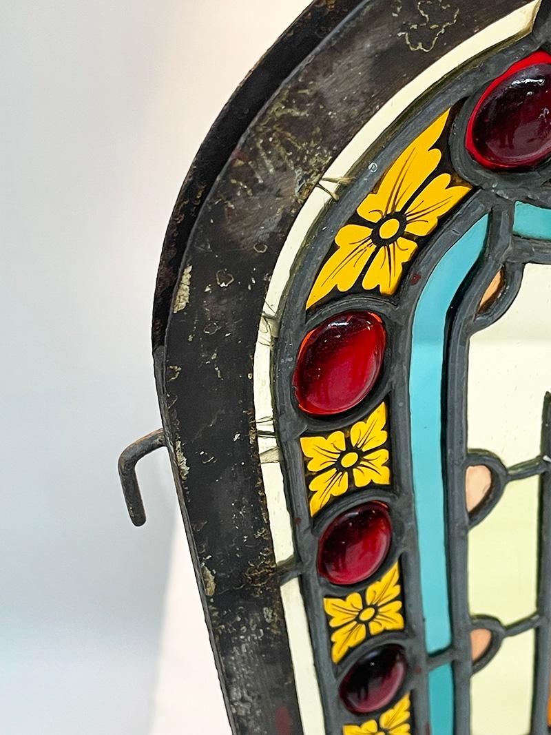 19th Century Window panels in stained glass For Sale 3