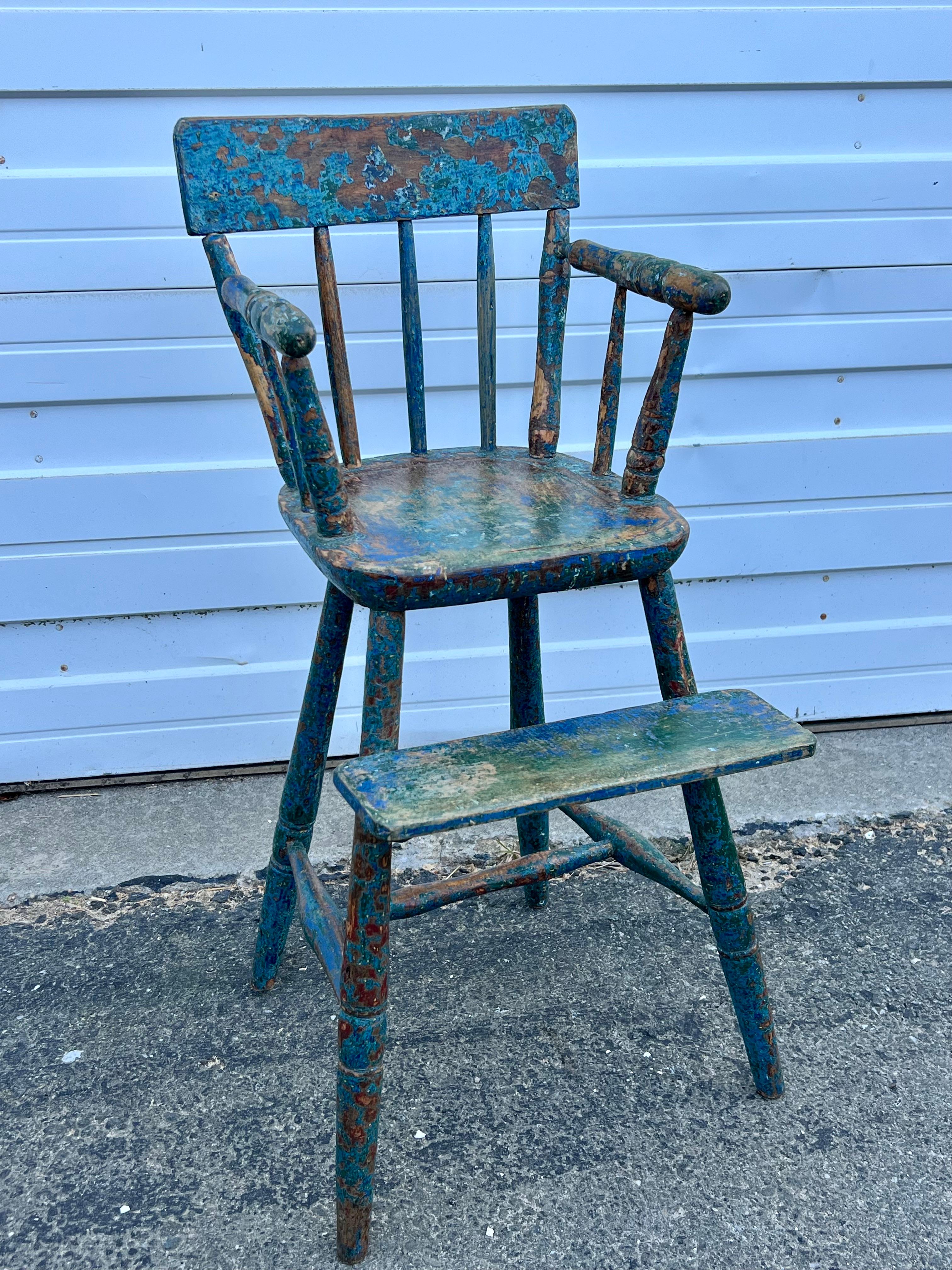 North American 19th Century Windsor High Chair For Sale