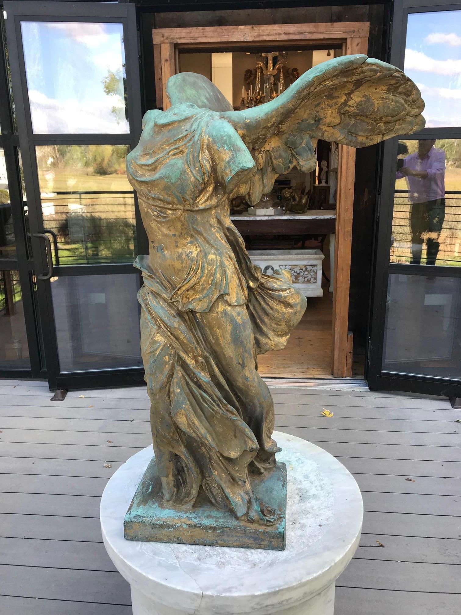Gilt 19th Century Winged Victory or Nike of Samothrace