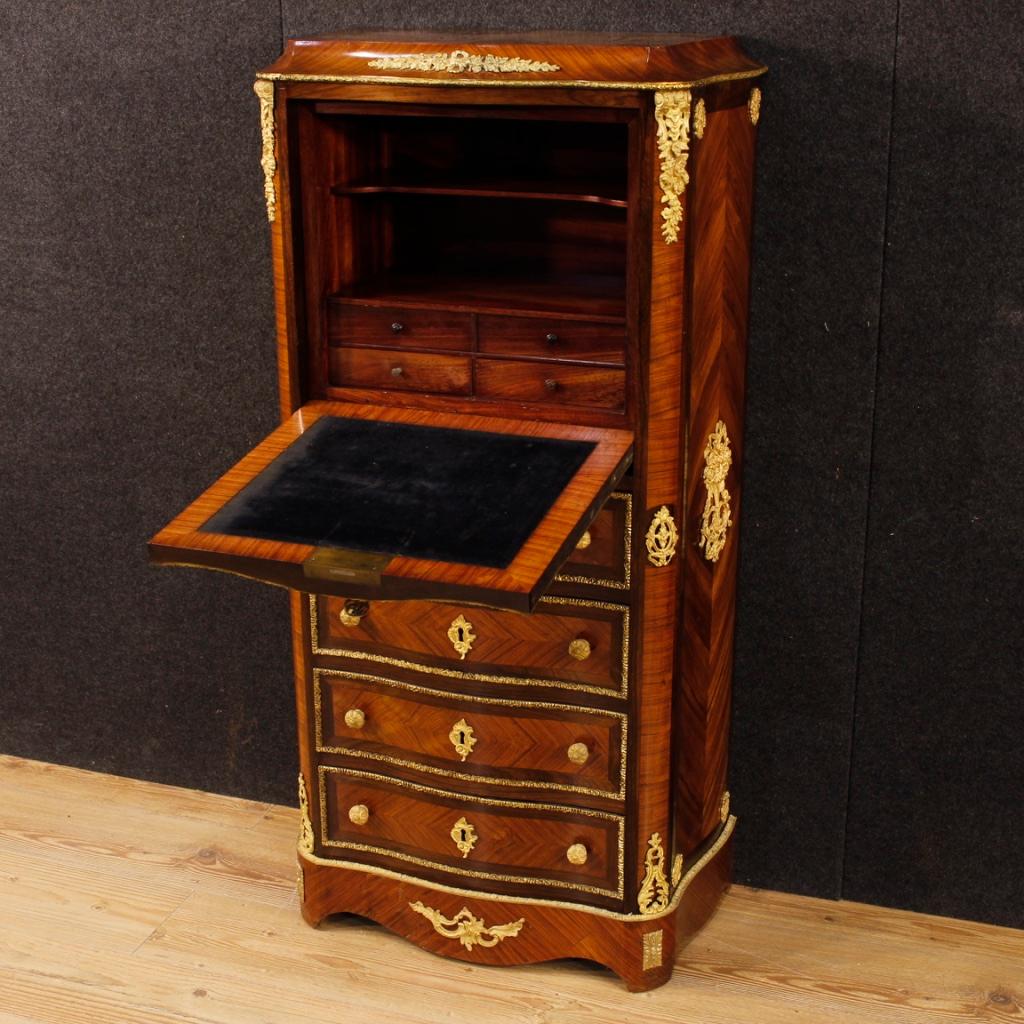 19th Century Wood and Bronze French Secrétaire, 1880 5