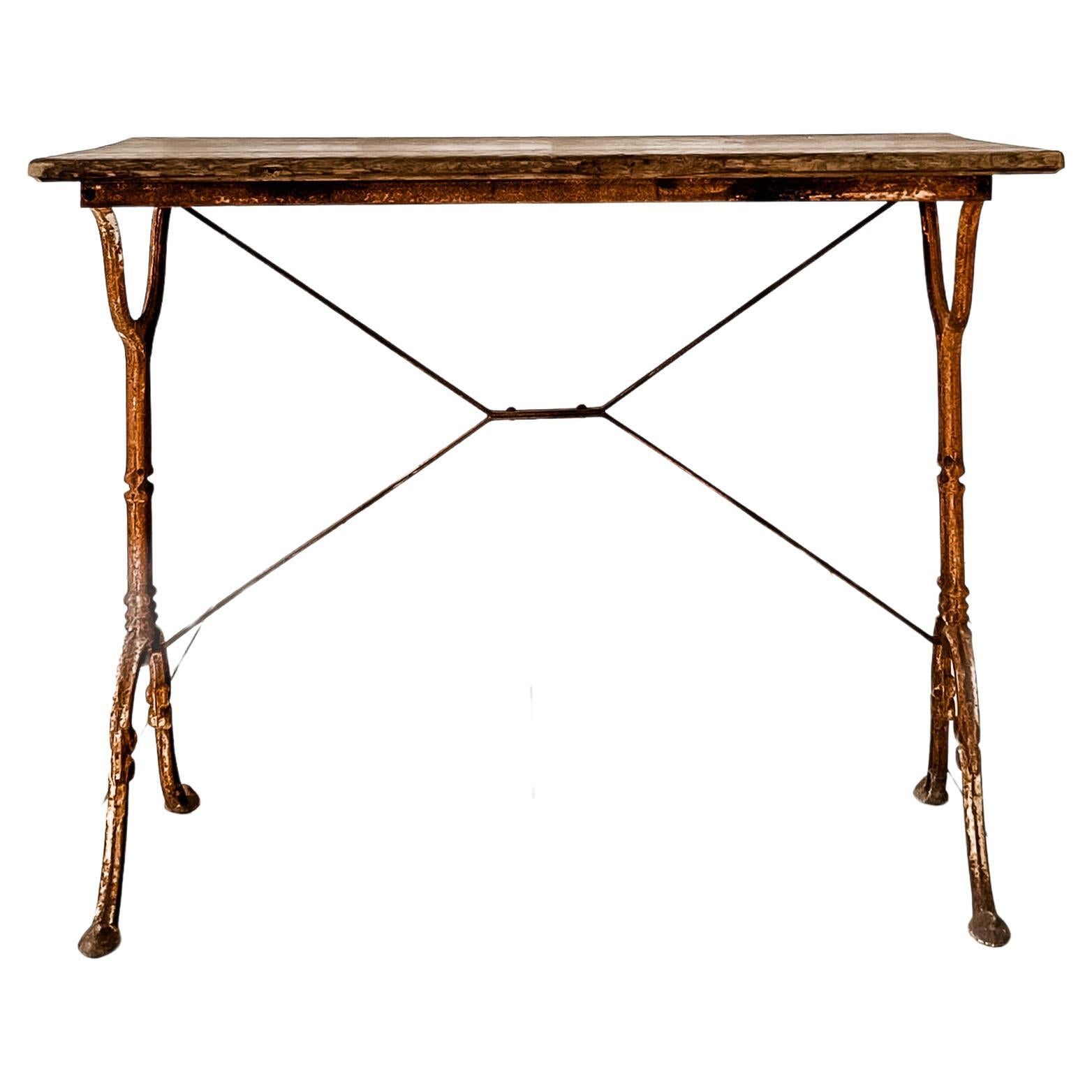 French 1920s Iron and Marble Bistro Table at 1stDibs marble bistro