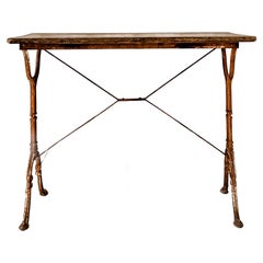 19th Century Wood and Iron Bistro Table