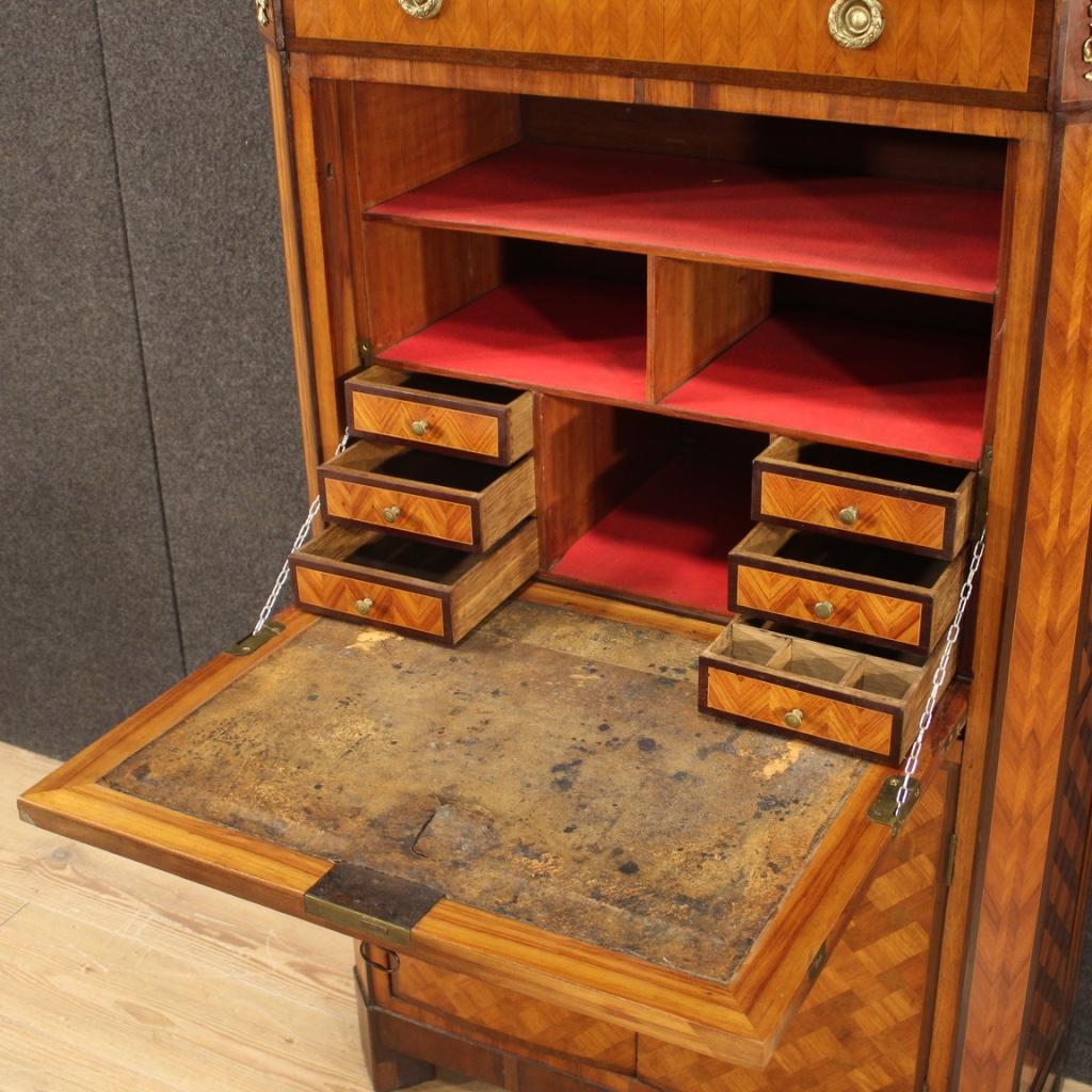 19th Century Wood and Marble Antique French Secrétaire Bureau Desk, 1820 For Sale 6