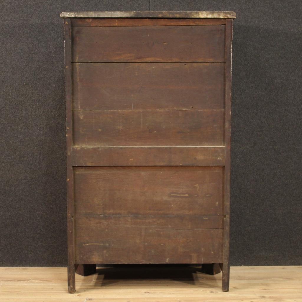 19th Century Wood and Marble Antique French Secrétaire Bureau Desk, 1820 For Sale 1
