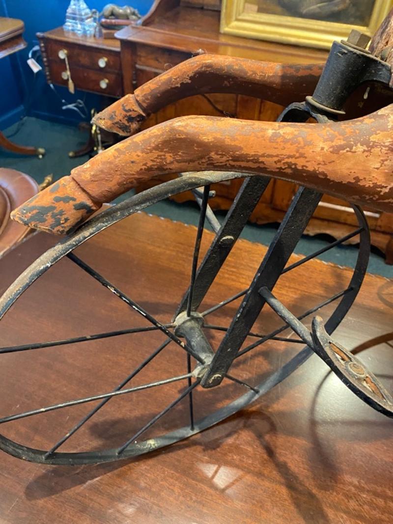 19th Century Wood and Metal Hobby Horse Tricycle In Good Condition In Middleburg, VA