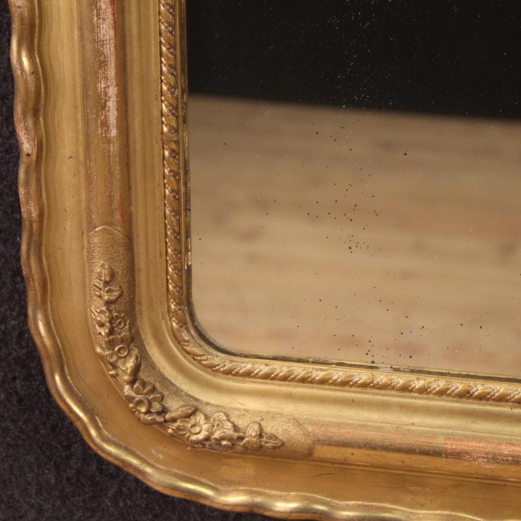 19th Century Wood And Plaster Antique Italian Tray Mirror, 1880 For Sale 1