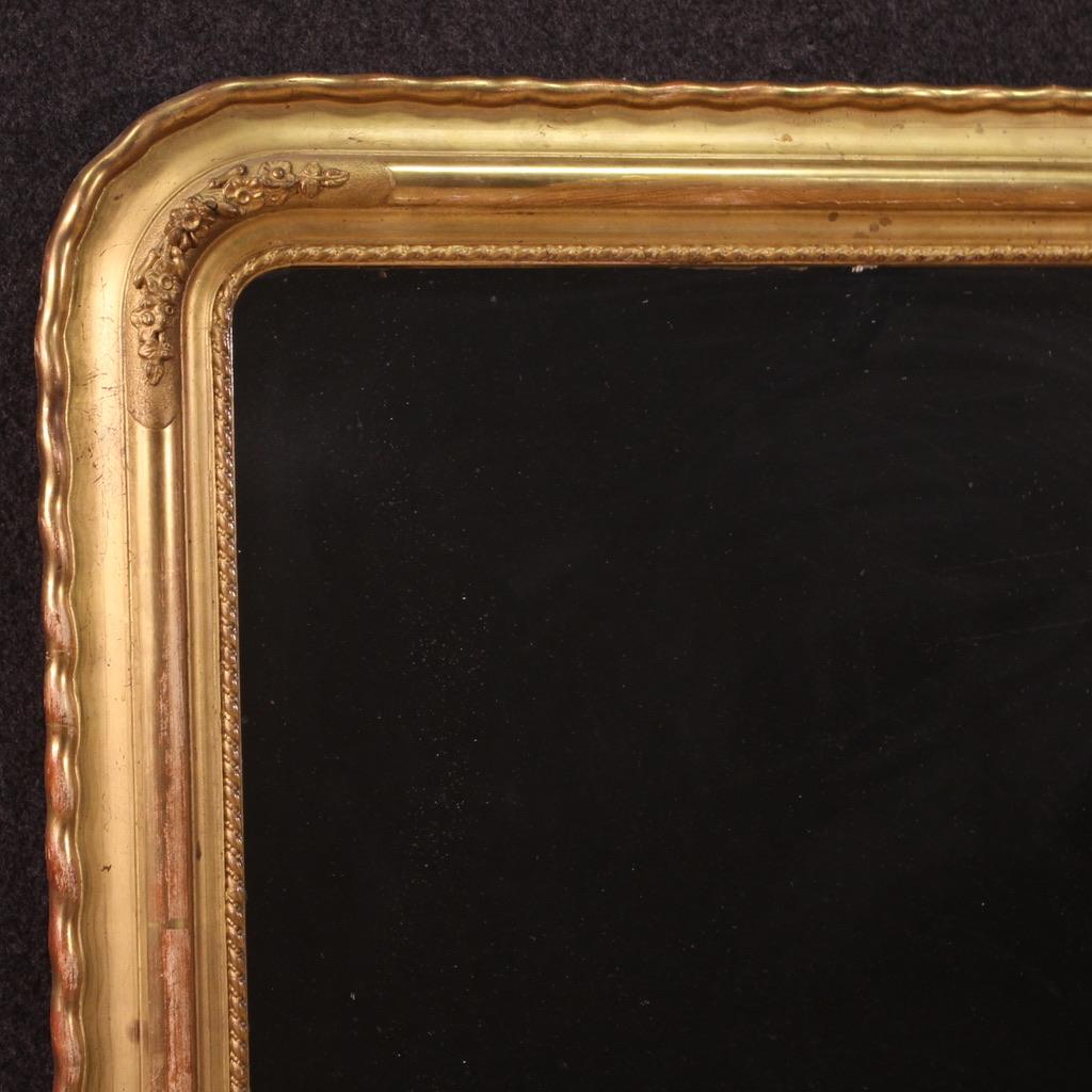 19th Century Wood And Plaster Antique Italian Tray Mirror, 1880 For Sale 3